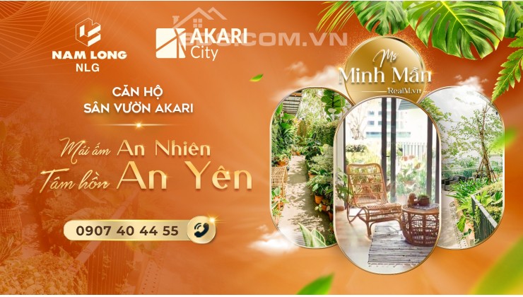 Cho thuê Căn hộ, căn hộ sân vườn, shophouse mặt bằng kinh doanh Akari Nam Long, Võ Văn Kiệt quận Bình Tân, gần Quận 8, nhà trống hoặc đầy đủ nội